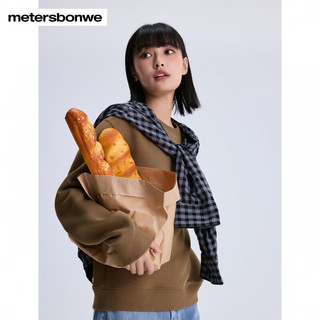 美特斯邦威秋冬通勤舒适设计感套头卫衣女 栀子白 L 165 88A