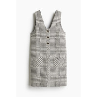 H&M HM冬季女装时尚休闲休闲提花汗布V领连衣裙1268451