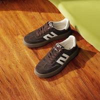限尺码：百丽 男鞋板栗德训休闲复古运动鞋美拉德男士厚底板鞋