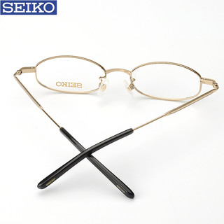 精工seiko精工眼镜 光学钛材小框眼镜架 近视高度数眼镜框H03086 金色01
