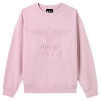 BOYLONDON25春季款粉色简约刺绣休闲潮牌圆领长袖卫衣N03804