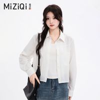 粉色薄款外套女2025春夏设计感小众简约纯色翻领宽松防晒上衣