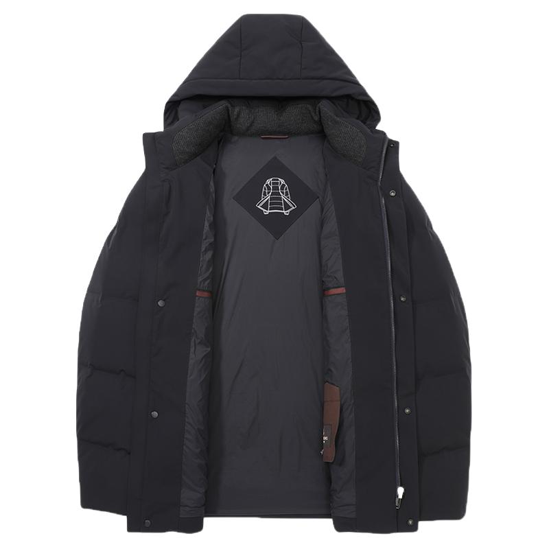 浪登 白鸭绒连帽羽绒服