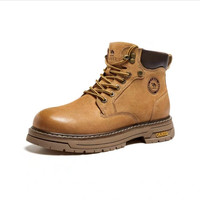 骆驼 王俊凯同款 男女高帮保暖真皮马丁靴