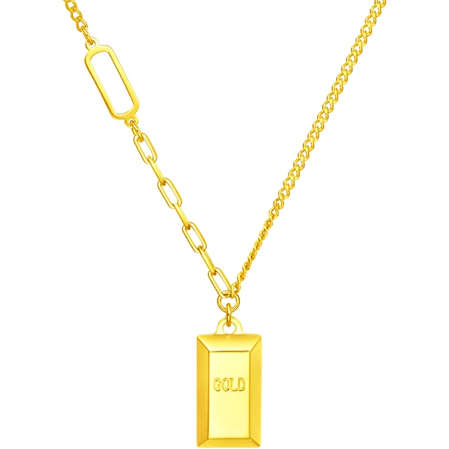 CHOW TAI FOOK 周大福 F226470 金砖足金项链