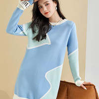 Puella 拉夏贝尔Puella冬季高级感打底针织连衣裙