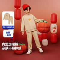 【新年加绒两件套】迷你巴拉 MINI BALA 巴拉男女童儿童新春长袖卫衣长裤套装