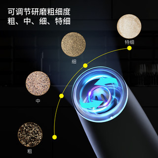 CLITON电动胡椒研磨器 充电式花椒黑胡椒海盐重力感应电动研磨瓶调味瓶