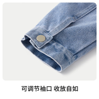 纳维凯尔意大利小帆船童装男童牛仔外套经典时尚百搭儿童上衣 百搭外套浅蓝 120