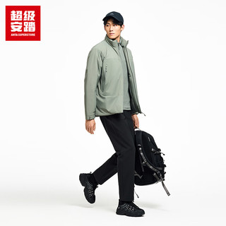 ANTA SUPERSTORE/超级安踏 男士运动棉服 防泼水保暖 户外徒步夹克 风迷绿 L