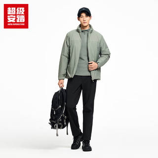 ANTA SUPERSTORE/超级安踏 男士运动棉服 防泼水保暖 户外徒步夹克 风迷绿 L