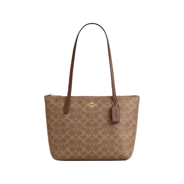 COACH 经典标志FIONA拉链单肩托特包CBT18