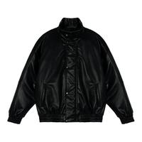 鹿家门宽松大码保暖皮夹克棉衣百搭运动PU皮棉服秋冬男