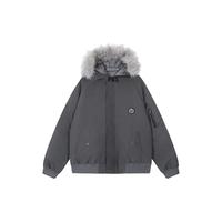 【Achock店】毛领连帽棉服男女秋冬美式复古加厚派克外套