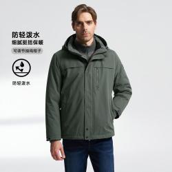 NAUTICA 防轻溅水连帽厚外套棉服 JO3414