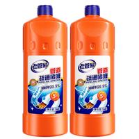 清洁收纳：老管家 管道疏通啫喱1kg*2强力卫生间厨房下水道疏通剂清洁剂溶解剂