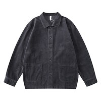 五本针 男士灯芯绒翻领夹克 L1010