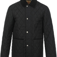 BURBERRY 经典菱格纹宽松翻领男士薄棉褛棉服外套