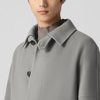 保暖服饰：威可多 100%羊毛 男士翻领修身隐藏式单排扣毛呢大衣 VRS21341590