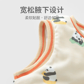 优奇宝宝马甲秋冬季年刚出生婴儿小背心夹棉加厚保暖小月龄内搭外穿冬 萌萌熊猫 73cm