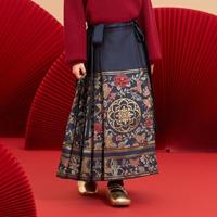 茵曼 女童衬衫25秋装马甲襦裙儿童汉服半身裙拜年服