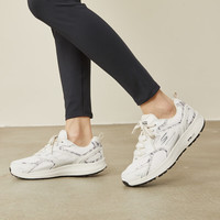 斯凯奇【足心着地科技】女鞋夏季缓震回弹运动鞋女士跑步鞋夏季轻质 白色/WHT 37