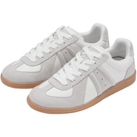 73Hours同款女鞋布朗尼2024春夏舒适平底德训鞋阿甘鞋休闲运动鞋 白灰 34