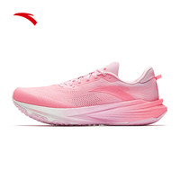 安踏塑胶先锋2丨跑鞋女鞋碳板回弹缓震舒适透气跑步鞋防滑运动鞋女 萌粉/荧光冷桃粉-4 37.5 (女6.5)