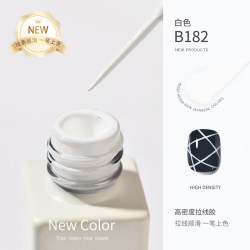KELLY KESSA KellyKessa/凯莉凯莎拉线胶美甲专用高密度白色金属一笔勾边彩绘