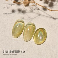 KELLY KESSA 彩虹镭射指甲油2025年新款网红流行色猫眼甲油胶超闪亮片美甲专用