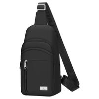 七匹狼 胸包男帆布休闲男士单肩包斜挎包防水背包多功能手机小挎包