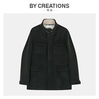 柏品 山羊绒可拆卸立领棉服男2025冬新款防风夹棉外套