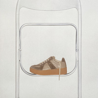 MAISON MARGIELA[售罄补货中]马吉拉拼接厚底德训鞋运动休闲增高鞋单鞋 T7002棕色 38