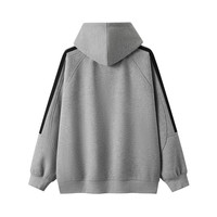 gxg.jeans男装  灰色肩部条纹设计宽松连帽卫衣男士 25年冬 灰色 L