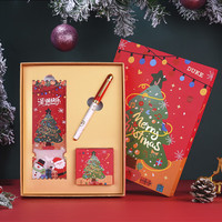 DUKE 圣诞节系列套装5红色气氛款铱金笔钢笔 圣诞雪花冰箱贴套装（红色钢笔）