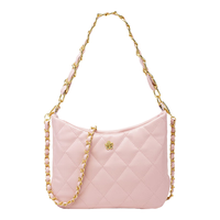 UR女生包包2025新款小香风链条单肩包包简约山茶花设计女士斜挎包