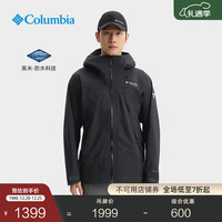 Columbia 户外男子钛金系列3L防水冲锋衣徒步外套WE0180 010黑色 修身版型 M (175/96A)