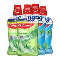 高露洁贝齿Plax清新茶健防蛀温和减少口腔细菌含氟漱口水500mlx2