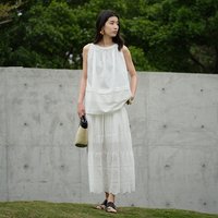 阿依莲 法式气质套装女2025夏新款两件套无袖上衣裙子