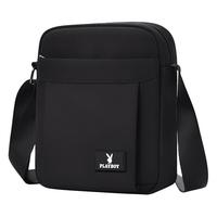 PLAYBOY 背包男士单肩包斜挎包包休闲男款小背包大容量便携手机包
