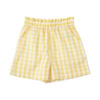丽婴房(Les enphants)童装女童裤子女宝宝休闲短裤儿童格子短裤夏 粉白格子 120CM/6岁