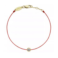 REDLINE 全绳黄金圆钻165mm宝石法国钻石金色白金女士手链