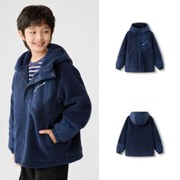巴拉巴拉童装儿童外套女童棉服男童上衣宝宝套装两件套2025冬装潮 外套-藏青-不易起球
