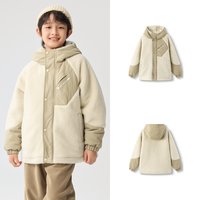 巴拉巴拉童装儿童外套女童棉服男童上衣宝宝套装两件套2025冬装潮 外套-浅卡其-不易起球