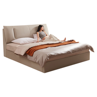 京东京造 大黑牛真皮床 荷兰头层牛皮 实木排骨架气动储物床1.8×2米柔纱白 储物款 白