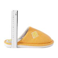 洁丽雅(grace)棉拖鞋女秋冬季保暖防滑居家月子鞋抗菌室内拖鞋男简约毛绒拖鞋 国风橙 40-41码