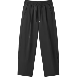 gxgjeans 男装  掐褶时尚休闲裤宽松垂感长裤夏季 黑色 L (175) -31码