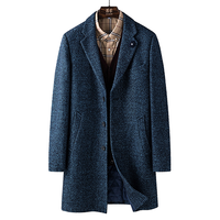 罗蒙 【福利款】加棉加厚羊毛大衣男长款毛呢外套男百搭男士大衣棉服