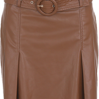 ZARA 都市时尚精致时髦文艺腰带设计皮质舒适柔软气质半裙