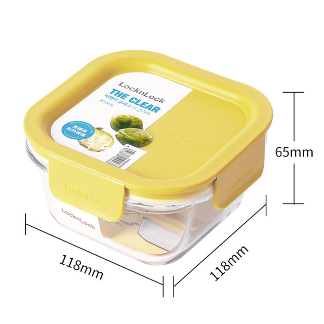 LOCK&LOCK 耐热玻璃密封便当盒LNG520Y_ 300ml